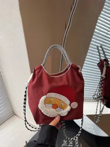 1pc Women's Handbag Fall/Winter Fashion Minimalist Casual Santa Claus Design Perfect for Daily Commutes Compact and Convenient Versatile Gift Option Fashionable Handbag