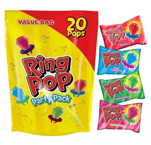 Ring Pop Candy, Easter Lollipops, 20 Ct Party Favors in Assorted Fruity Flavors - Full Size, Fun Hard Candy For Birthday Parties, Party Favors, Easter Basket Stuffers, Egg Fillers, Gifts for Kids