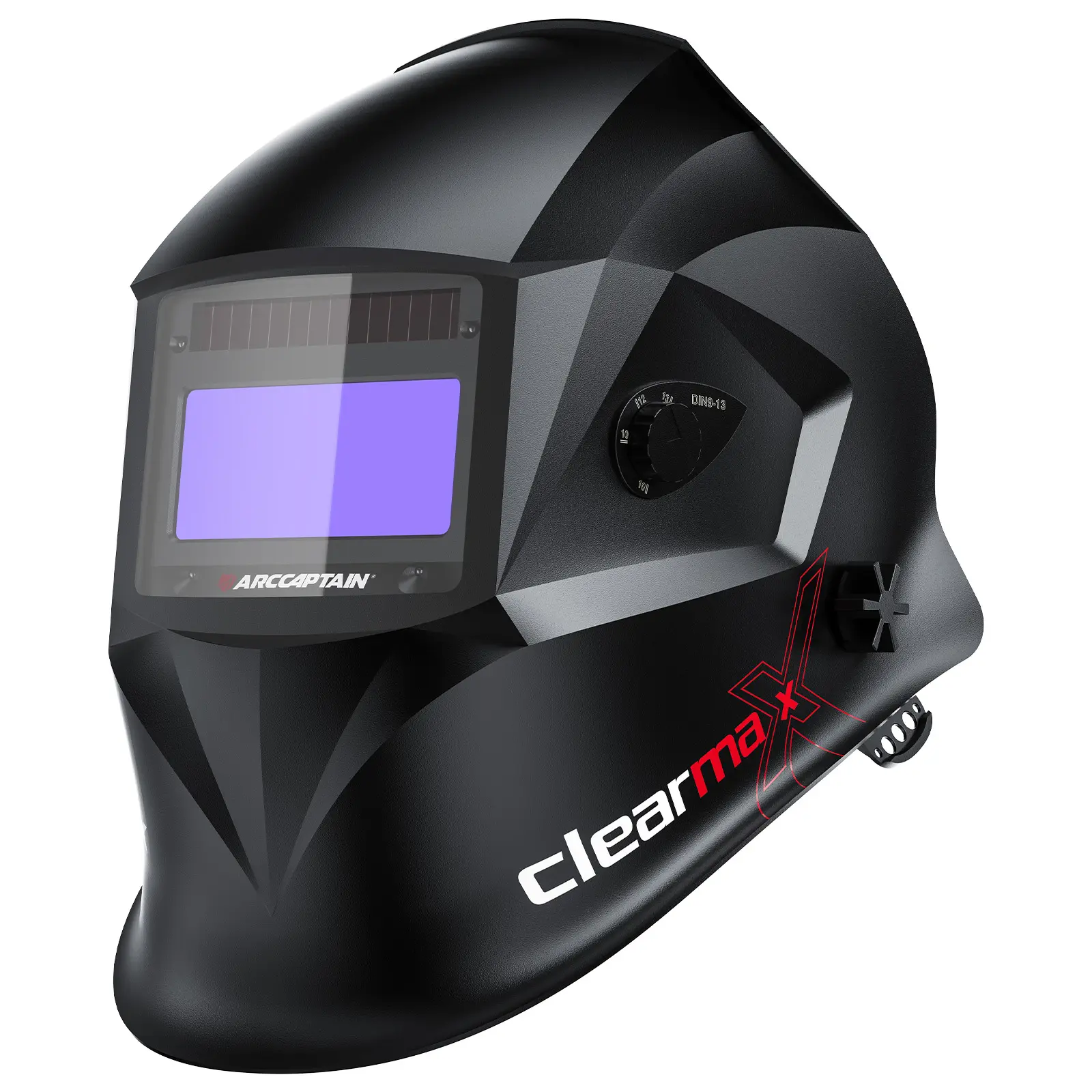 Arccaptain Large Viewing Screen Welding Helmet, 1/1/1/1 Top Optical Clarity Auto Darkening Welding Hood, 4 Arc Sensor 1/25000s Response Time True Color Weld Hood Helmet HSH-S800 Skeleton Knight