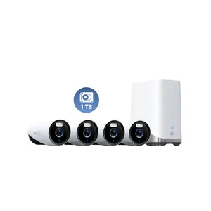 eufy Security eufyCam E330 (Professional) 4-Cam Kit, 4K Outdoor Security Camera System, 24/7 Recording, Plug-in, Wi-Fi NVR, 1TB Hard Drive Included, 10CH, Local Storage, No Monthly Fee
