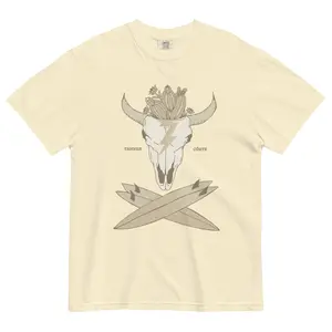 Skull | Ivory | Unisex garment-dyed heavyweight t-shirt