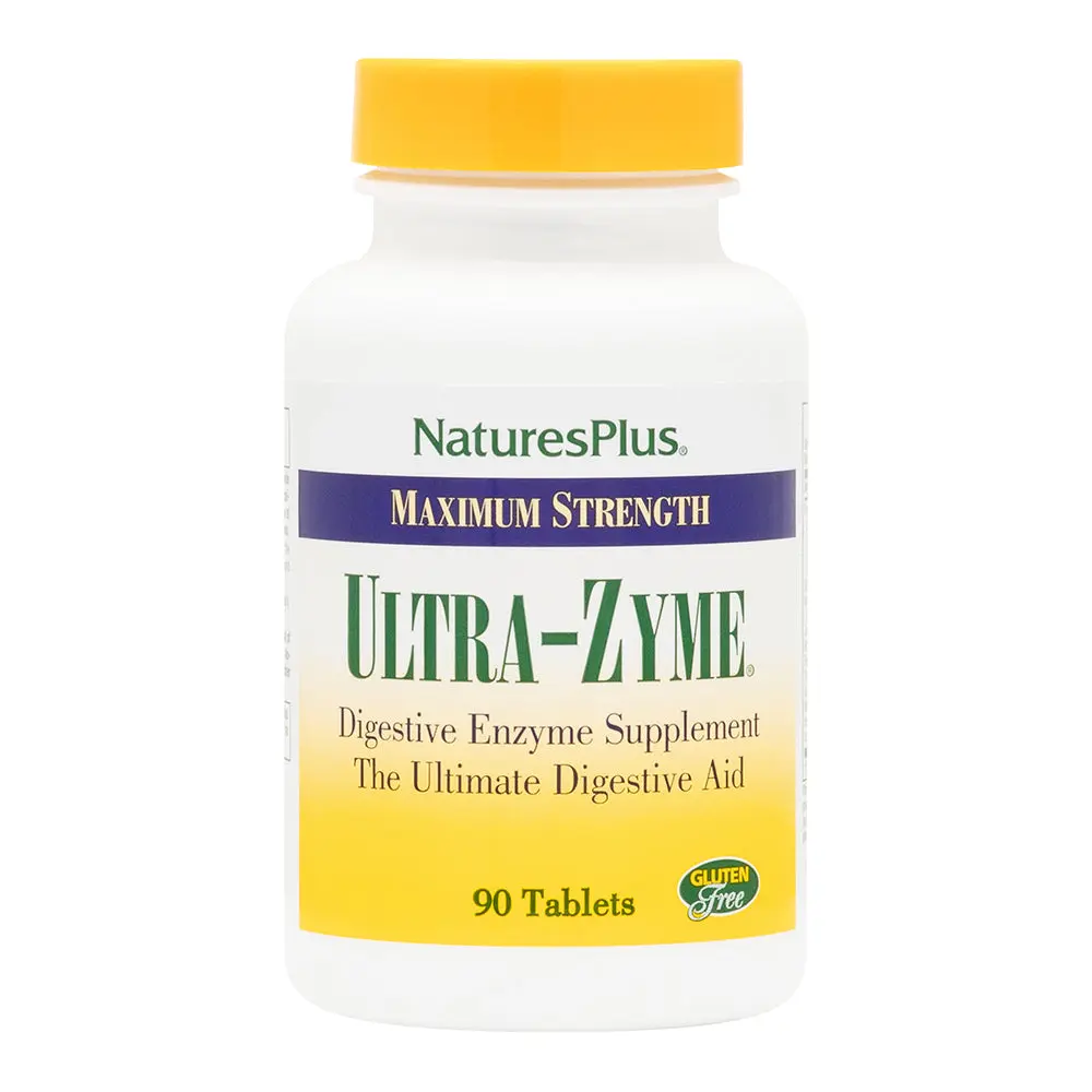 Ultra-Zyme® Tablets Vitamin by NaturesPlus, Contains acidophilus & glutamic acid