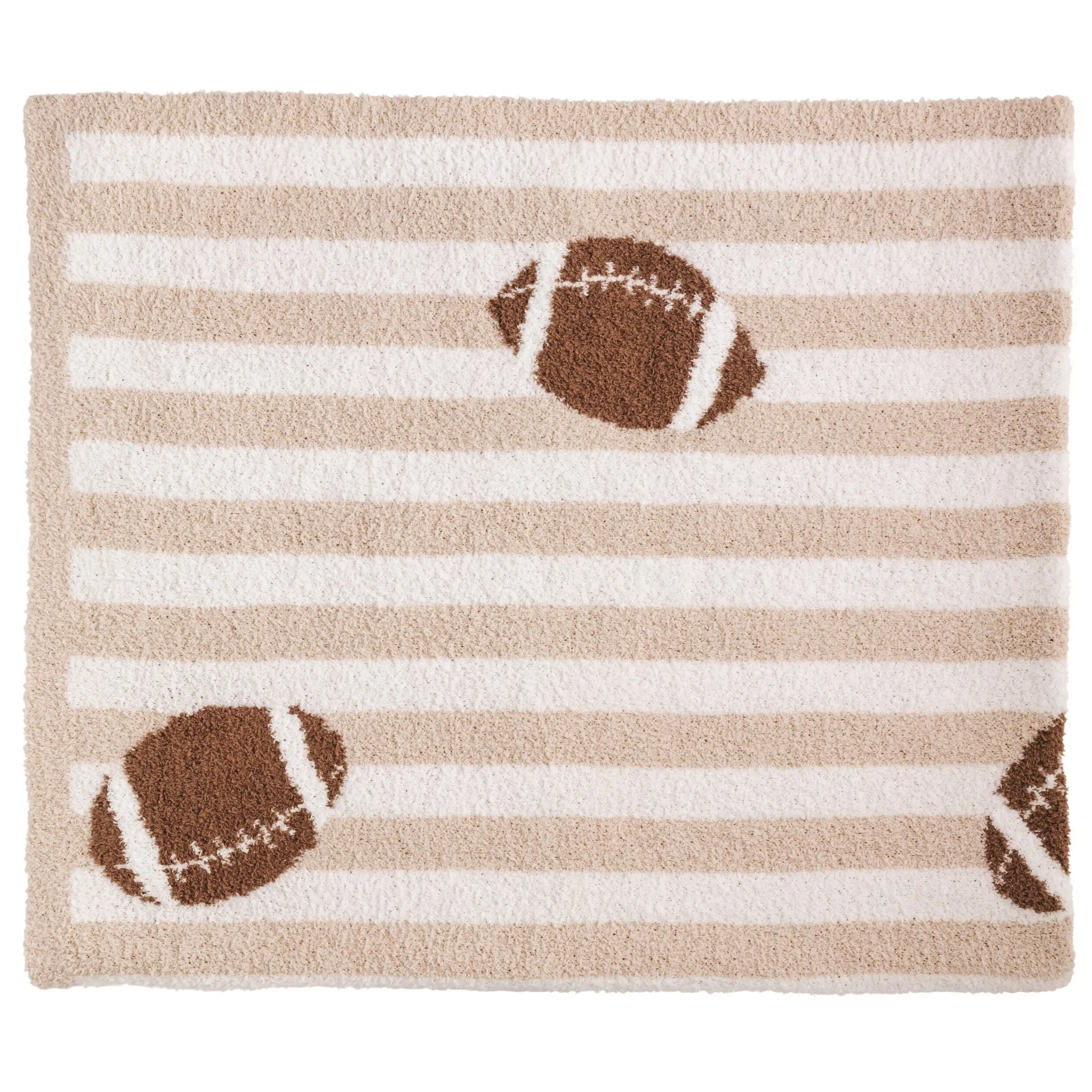 Mud Pie Football Tailgate Chenille Blanket