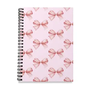 1pc Spiral Bound Pink Bow Pattern Notebook Durable Picture Notebook Ideal for Notes and Personal Planning Perfect Back to School Gift for Students Durable Binding and Quality Paper, It can also be used to record beautiful moments and inspire creativity