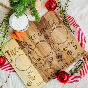 Santa Cookies and Milk Tray| Personalized Santa Tray|Custom Family Santa Tray|Cookies and Milk Santa’s Tray