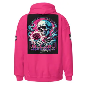 Men's Skel and Rose Jet Sport Pullover Hoodie Sweatshirts, 50% Cotton 50% Polyester Knit Yarn Fabric with Spandex, Long Sleeve, Double-Lined Hood, Front Pouch Pocket, Matching Hem Menswear Design