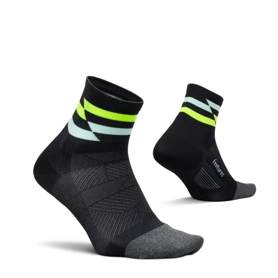 Feetures Elite Ultra Light Cushion Quarter - Sport Sock with Targeted Compression - Night Track