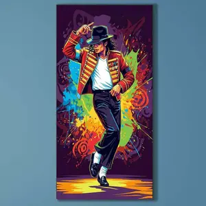 5D DIY Full Diamond Round Drill Painting - Diamond Painting Kit Dance Moves Mosaic Canvas DIY Wall Art, Home Wall Decoration, Diamond Art Tools