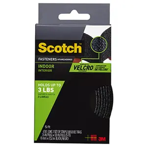 3M RF4741 1 in. x 4 ft. Scotch Reclose Strip Indoor Fasteners- Black
