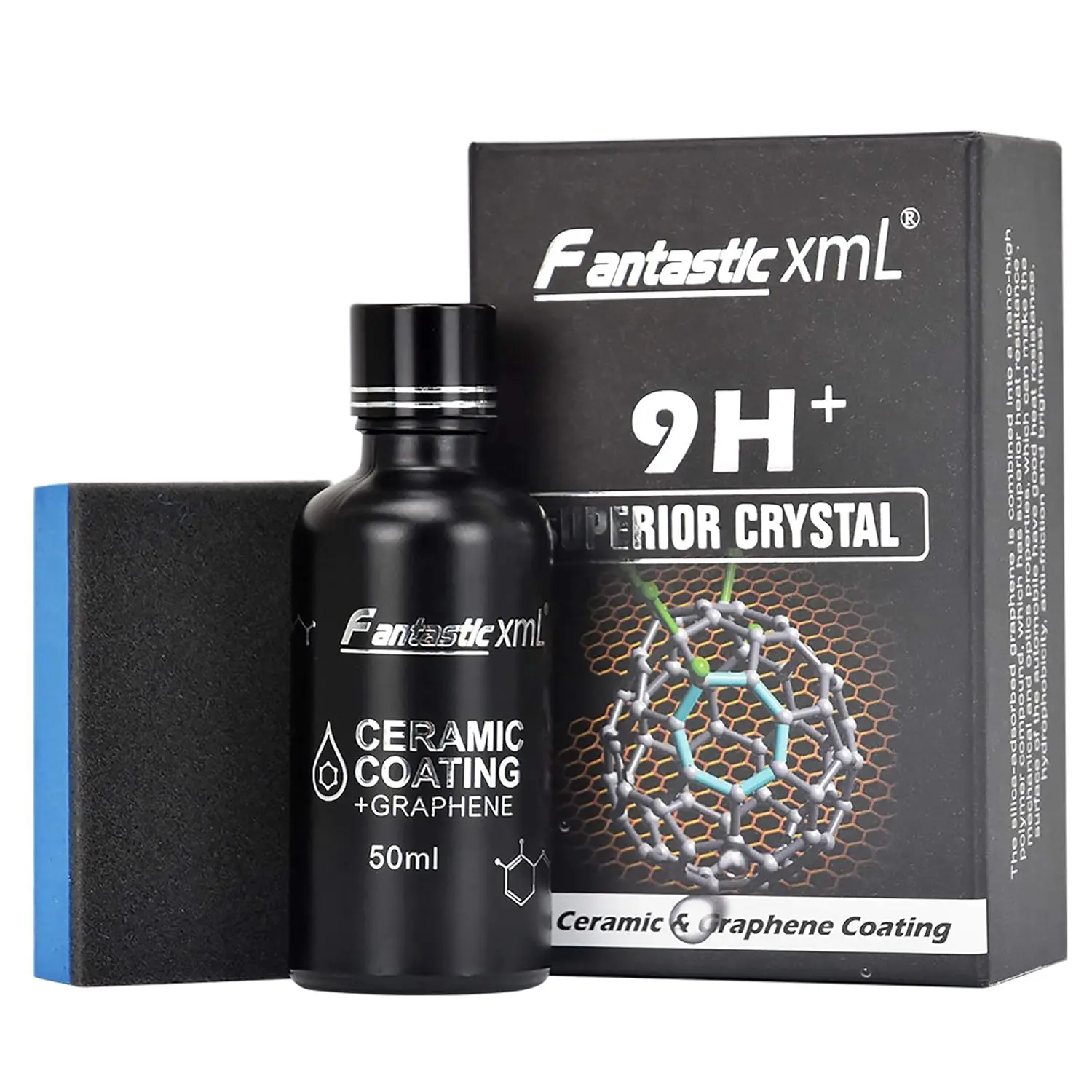 50ML 9H Graphene Crystal Liquid Car Detailing Products, DIY Ceramic Coating for Car Paint Care - 24 Hours for Bonding, No Excessive Promotional Terms