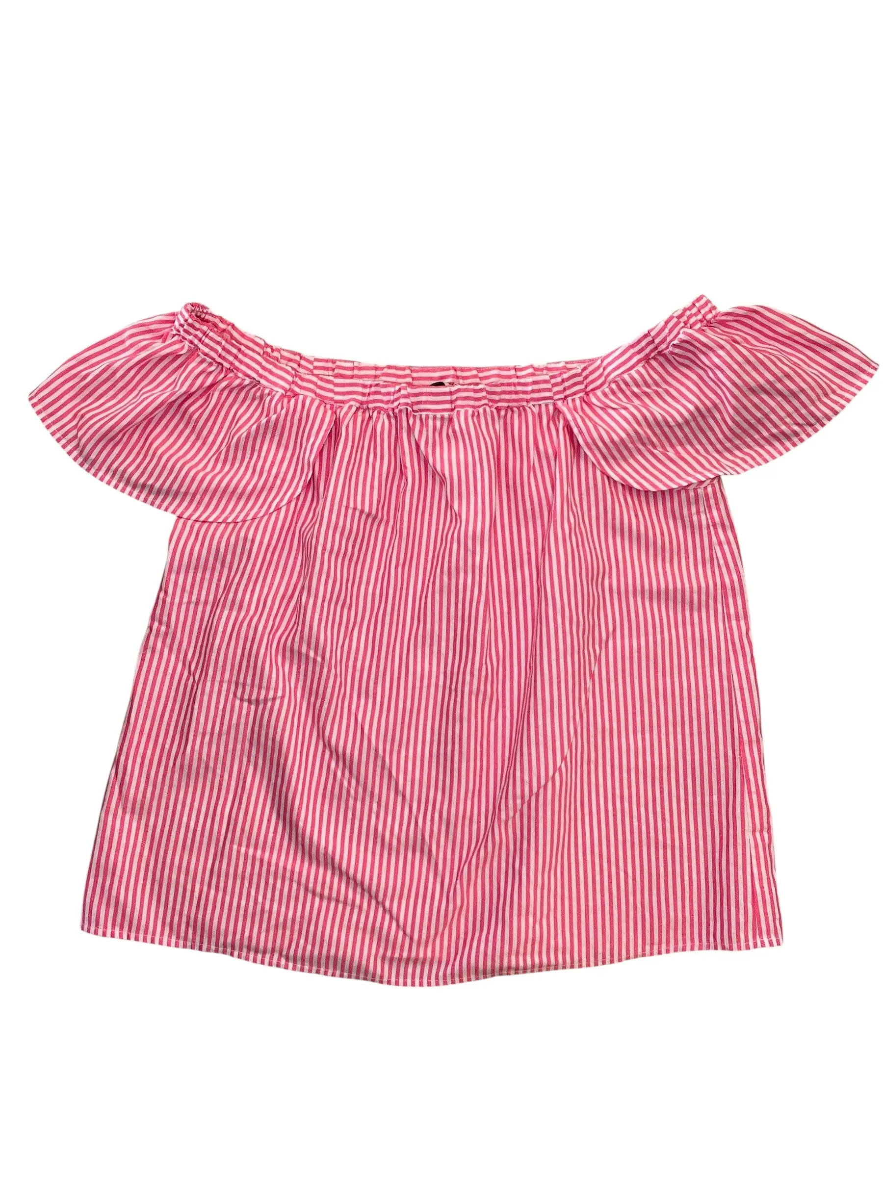 Top Sleeveless By Vineyard Vines In Pink & White, Size:M