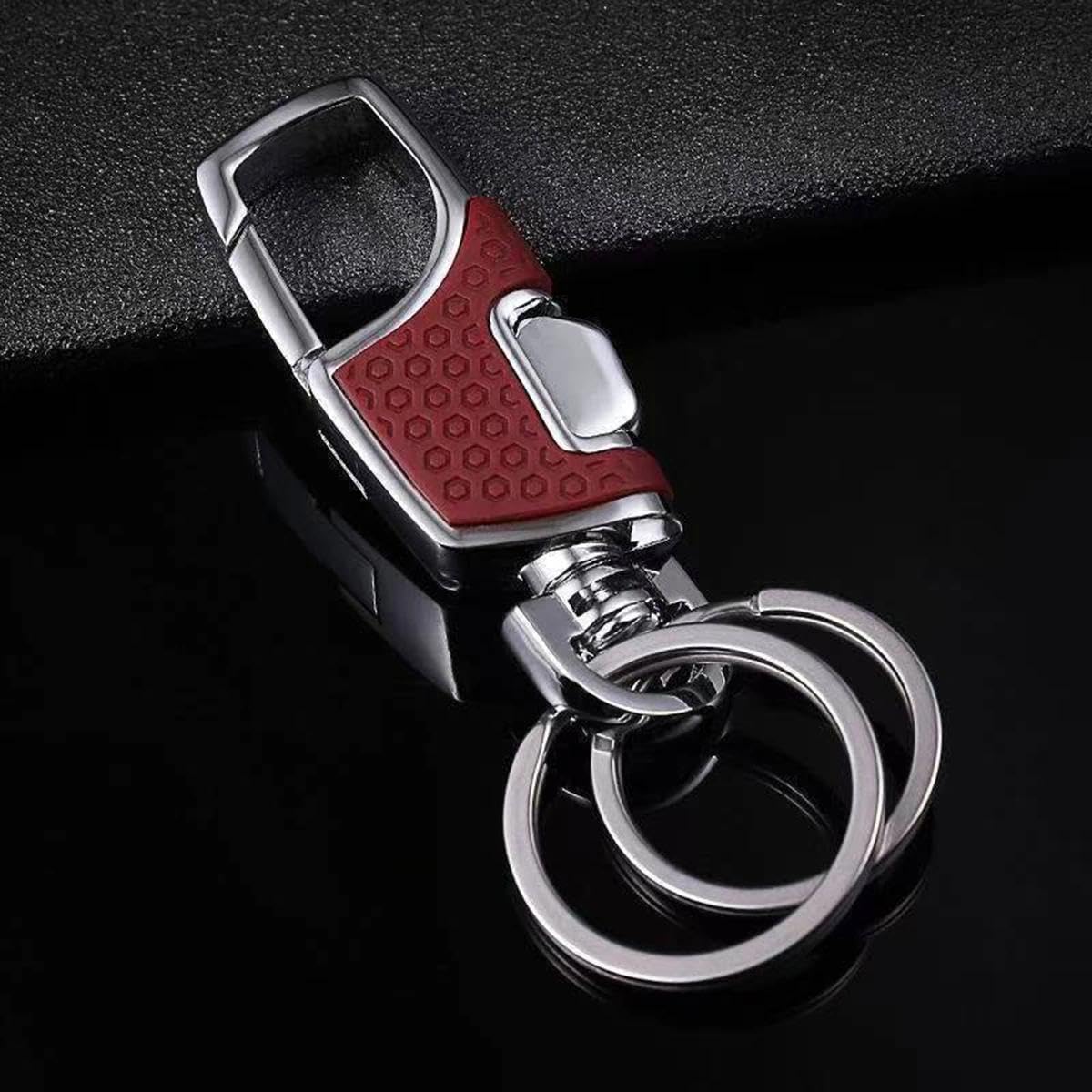 3pcs Heavy Duty Car Key Chains 3 Pack with 2 Metal Key Rings for Secure Key Management Essential Car Accessories