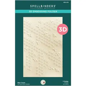 E3D-078 Bee-Cause 3D Embossing Folder from Through The Arbor Garden Collection by Susan Tierney-Cockburn