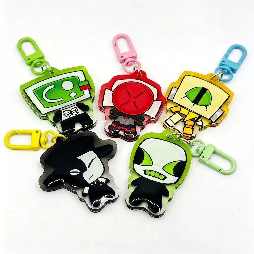 Die of Death Acrylic Keychain - Colored Edges Gaming Merch - Collectible Accessory