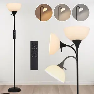 Floor Lamps for Living Room with Remote Control, Stepless Brightness Adjustable and 2700K-6500K Color Temperature, Adjustable Standing Lamp, Tall Standing Lamp for Bedroom Living Room Office