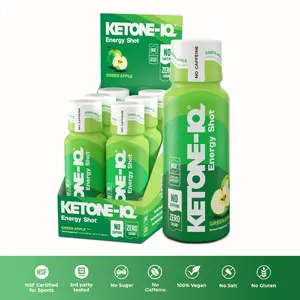 Ketone-IQ No Caffeine Energy Shot | Green Apple Sport Drink