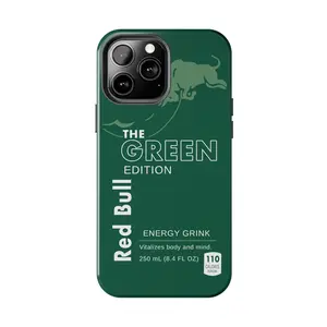 Red Bull Green Edition Phone Case Compatible with iPhone 17 16 15Pro, 14, 13, 12, 11, 8, XR Mini, Pro Max, Plus & SAMSUNG GALAXY 21 S22 S23 S24 25 ULTRA PLUS Accessories Protection unisex