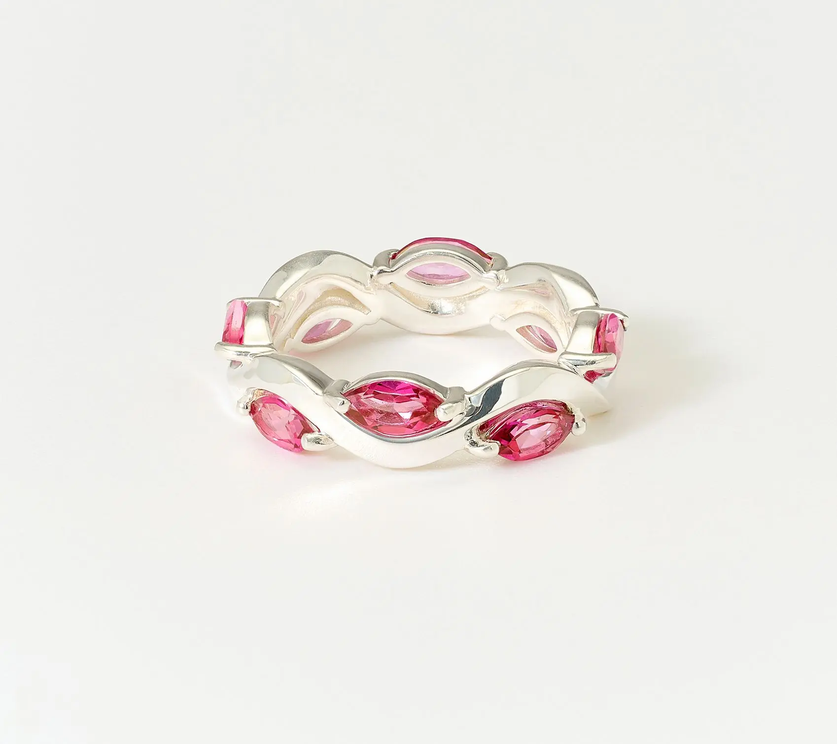 Christian James by Scott Grimes Sterling Silver Ripple Marquise Gemstone Ring