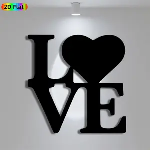 1pc Romantic LOVE Heart Metal Wall Art, Romantic LOVE Heart Statue Mural, Iron Craft, Perfect for Bedroom, Boudoir, Love Alcove Decor, Artistic Metalwork, Silhouette Wall Decor, Valentine's Decor, Ideal Gift for Romance Enthusiasts