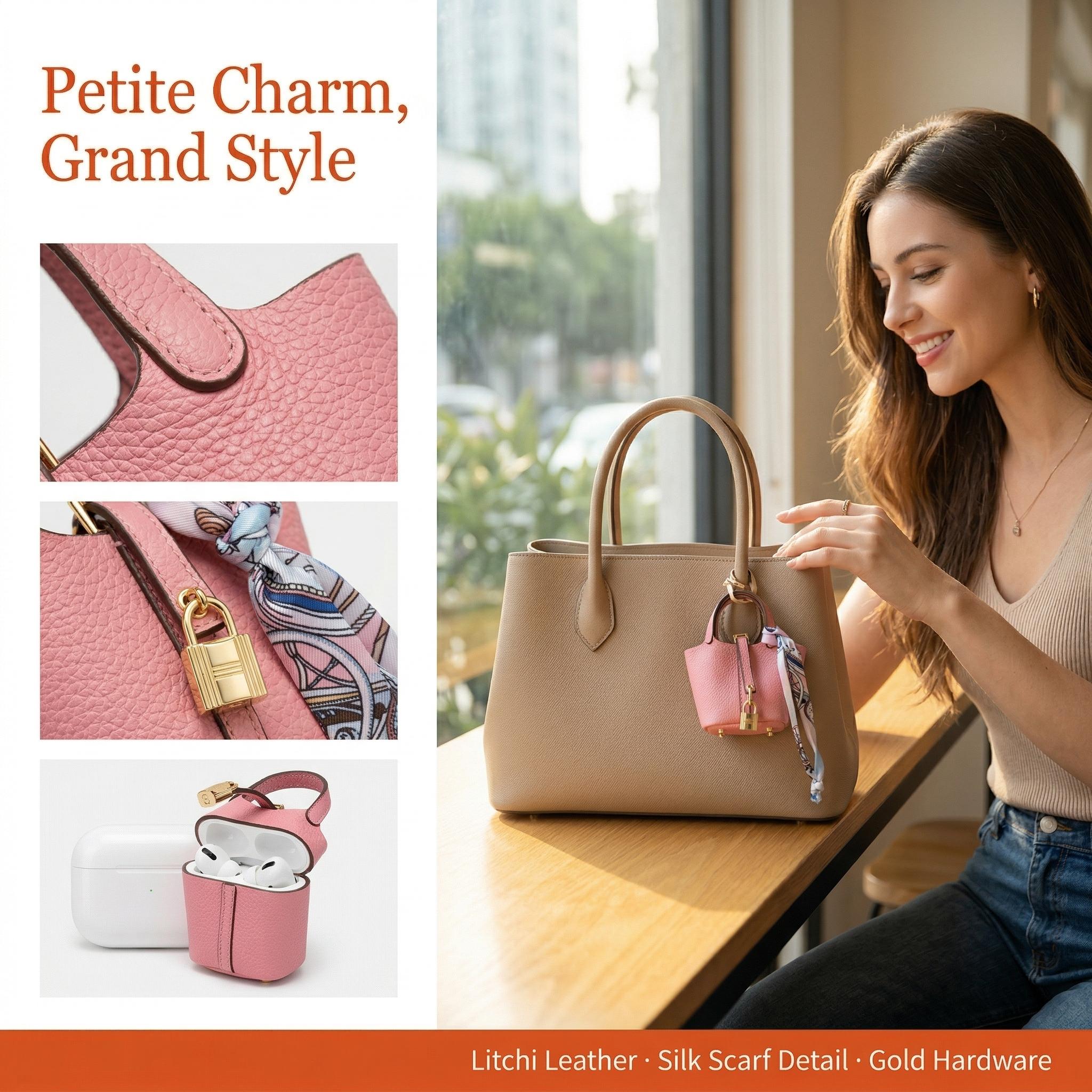 Mini Vegetable Basket Bag Pendant Keychain - High Quality Leather with Colorful Strap, Cute Car Keychain & Bag Charm Accessory