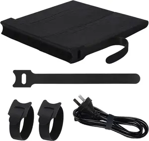 100 Hook and Loop Straps - 6inch Reusable Cable Ties for Cable Management, Adjustable Cable Organizer Hook and Loop Straps, Suitable for Home, Office, and Data Center, Black