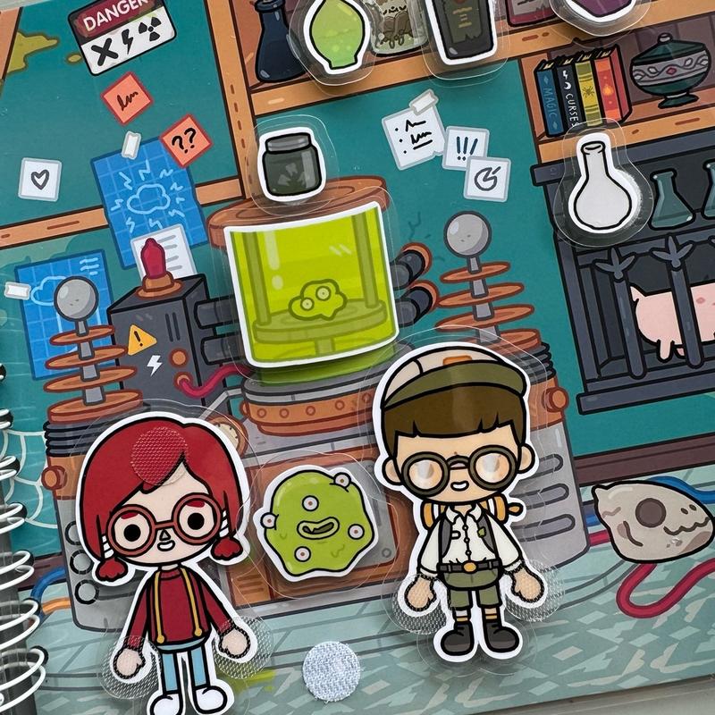 Halloween activity book, busy book, educational paper dress up dolls, toddler paper doll house, lulu printable paper dolls