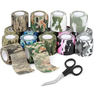 16Pcs Self Adhesive Bandage Wrap 2 Inch X 5 Yards Athletic Elastic Non Woven Cohesive Bandage for Sports, Wrist, Ankle Sprains, Swelling and Vet Wrap (with 1 Pcs Scissors) - Home Improvement.