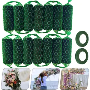 14 count Floral  Garland 9.2Ft Sponge Blocks Kit, Absorption Flower Holder Arch Door for Wet Dry   Arrangement for Wedding Garden  Decor (Floral Tape x 2 count)