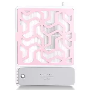 Makartt Nail Dust Collector - Rechargeable Ultra Thin Portable Dust Collector DUSTINA with Digital Display for Nail Tech Acrylic Gel Polishing Salon Aluminum Manicure