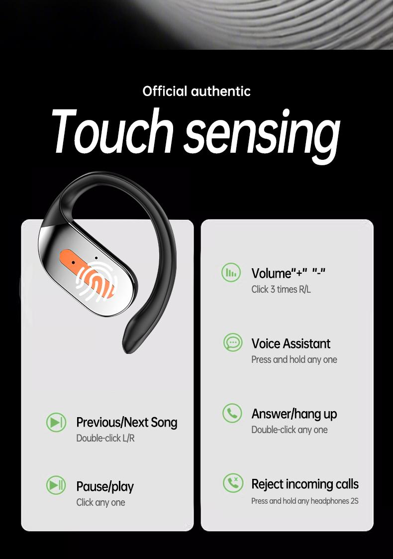 Acer OHR502 Bone Conduction Wireless Wireless Earbuds - New Model Over-Ear Design headset, Long Battery Life, Enhanced Audio Experience for Active Use gaming headset fast charge Electronic Headphone Pink