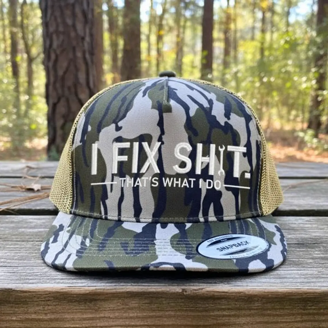 I Fix Shit That's What I Do Hat, Funny Handyman Trucker Cap, Gift for Dad, Mechanic Husband Gift, Sarcastic Men's Embroidered Hat