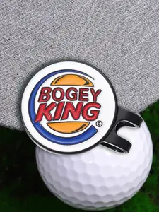 Bogey King Cartoon Style Letters Pattern Golf Hat Clip, Golf Magnetic Ball Marker, Golf Accessory, Fashion Accessories for Men & Women