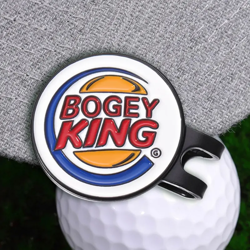 Bogey King Cartoon Style Letters Pattern Golf Hat Clip, Golf Magnetic Ball Marker, Golf Accessory, Fashion Accessories for Men & Women, Golf Gifts