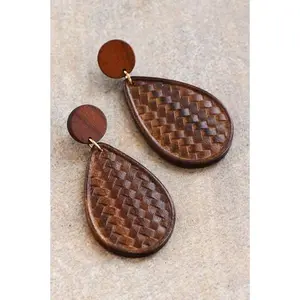 Boho Laser Cut Wooden Earrings - Fashion Accessories