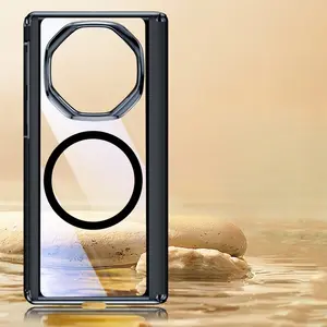 Phone Case: Dual-axis Electroplated Magnetic Case, Suitable for Huawei Mate XTS Foldable Model, New Mate XT Magnetic Protective Cover