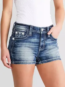 2025 New Denim Shorts - Slim - Fit Embroidered Fashion Denim Hot Pants, Versatile  Slimming Streetwear Casual Womenswear Bottom Chic