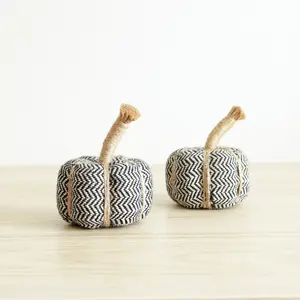 Small Chevron Pumpkins - Set of 2