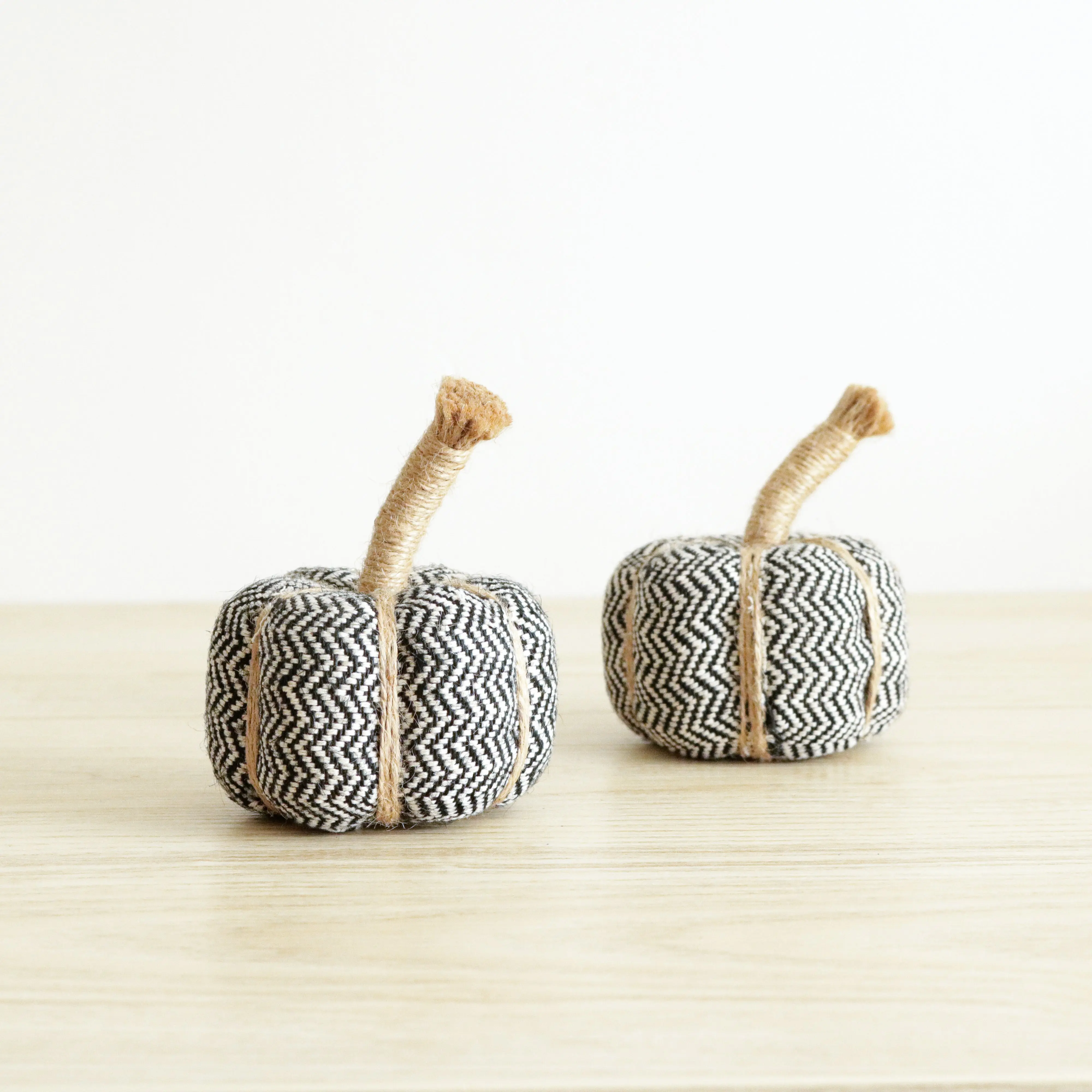 Small Chevron Pumpkins - Set of 2