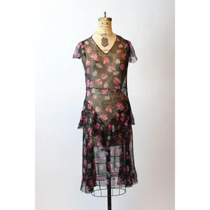 1930s SHEER tissue silk DAISY dress xs | new spring summer