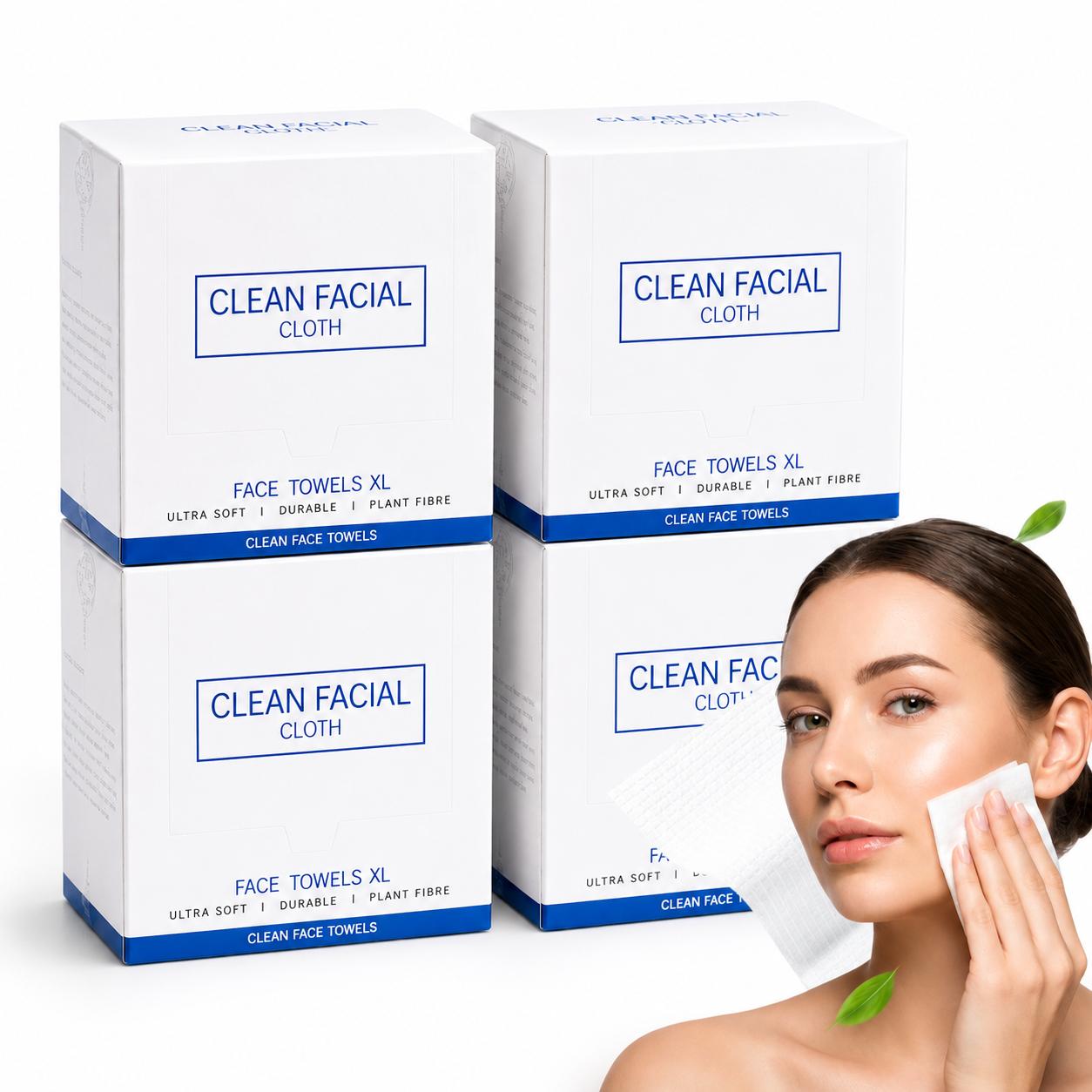 Disposable Face Towel - Soft Touch, Antibacterial, Gentle for Sensitive Skin, Makeup Remover & Skin Washing, Airtight Eco Box, 50 Sheets Per Unit, 1-4 Unit Options for Daily Beauty Care Users (Face Towel Disposable)
