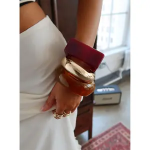 Need My Love Resin Cuff Set Multi