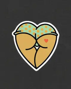 Booty Heart Sticker