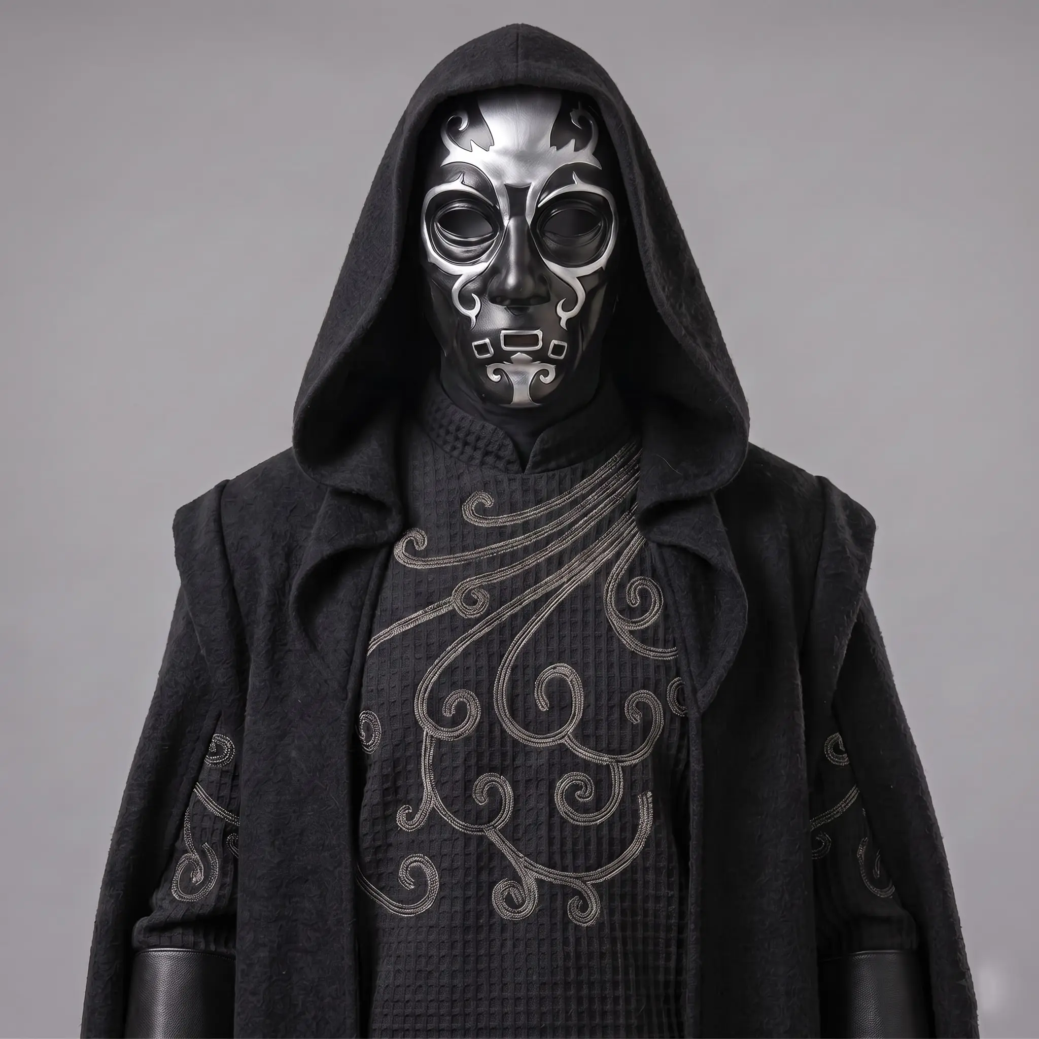 Full Face Death Eater Mask, Seamless Balaclava for Harry Potter Movie Fans, Wearable Dark Wizard Death Eater Mask for Halloween Cosplay