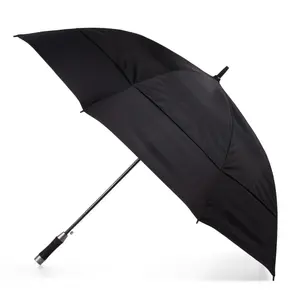 Stormbeater Auto Open Golf Stick Umbrella - 60" Oversized Canopy, UPF 50+ UV Protection, Eco-Friendly, Durable Fiberglass Shaft, One-Touch Auto Open, Ideal for Golf & Travel - Plastic