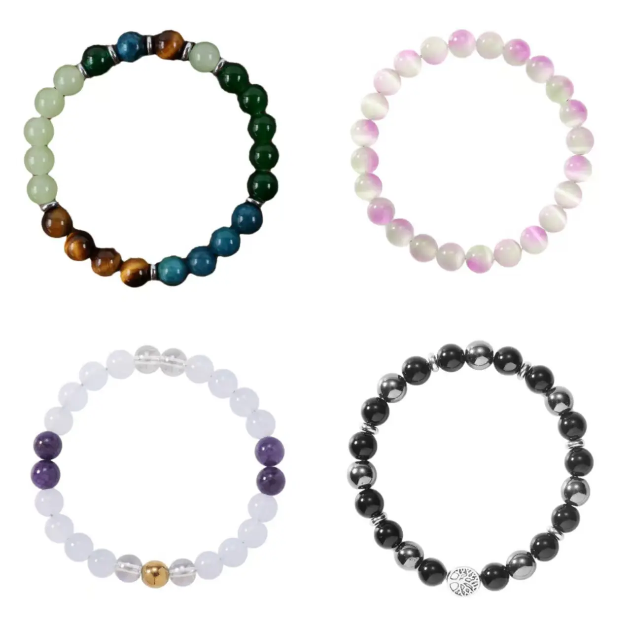 Handmade Gemstone Bracelets with Natural Crystals for Anxiety Calm, Self-Love, Wealth & Mood Support, Intentional Healing Jewelry for Daily Wear, Daily Wear For Calm, High Quality Bracelet, Exquisite Bracelet