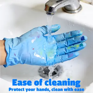 200 Flexible disposable gloves that fit snugly, suitable for various scenarios such as kitchen cleaning, gardening, flower planting, manual color mixing, DIY crafts, etc. Thick and scratch resistant, convenient and removable large capacity packaging