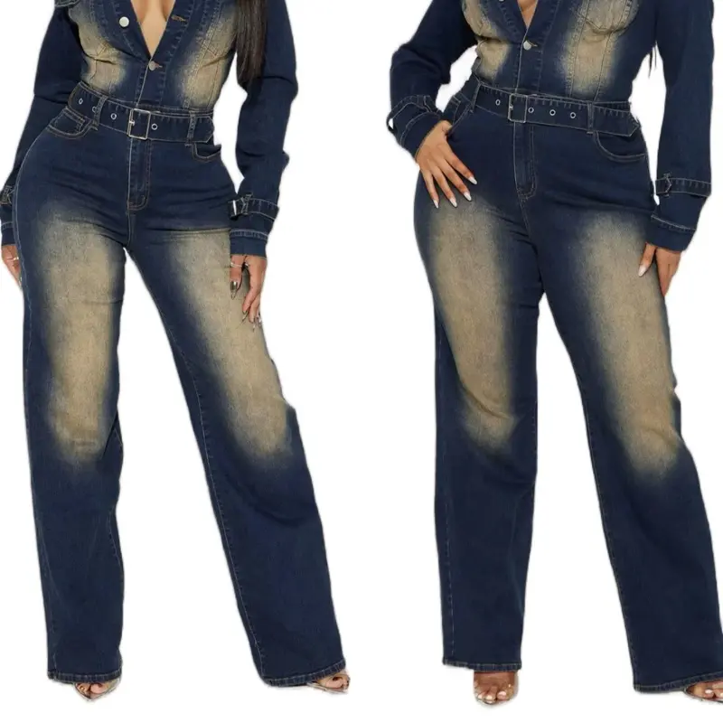 Ring the Alarm Long Sleeve Jumpsuit Romper for Women - Summer Vacation Outfit, Comfortable Design, Minimalist Style - Womenswear, Blouse, Basic, Top, Shirts