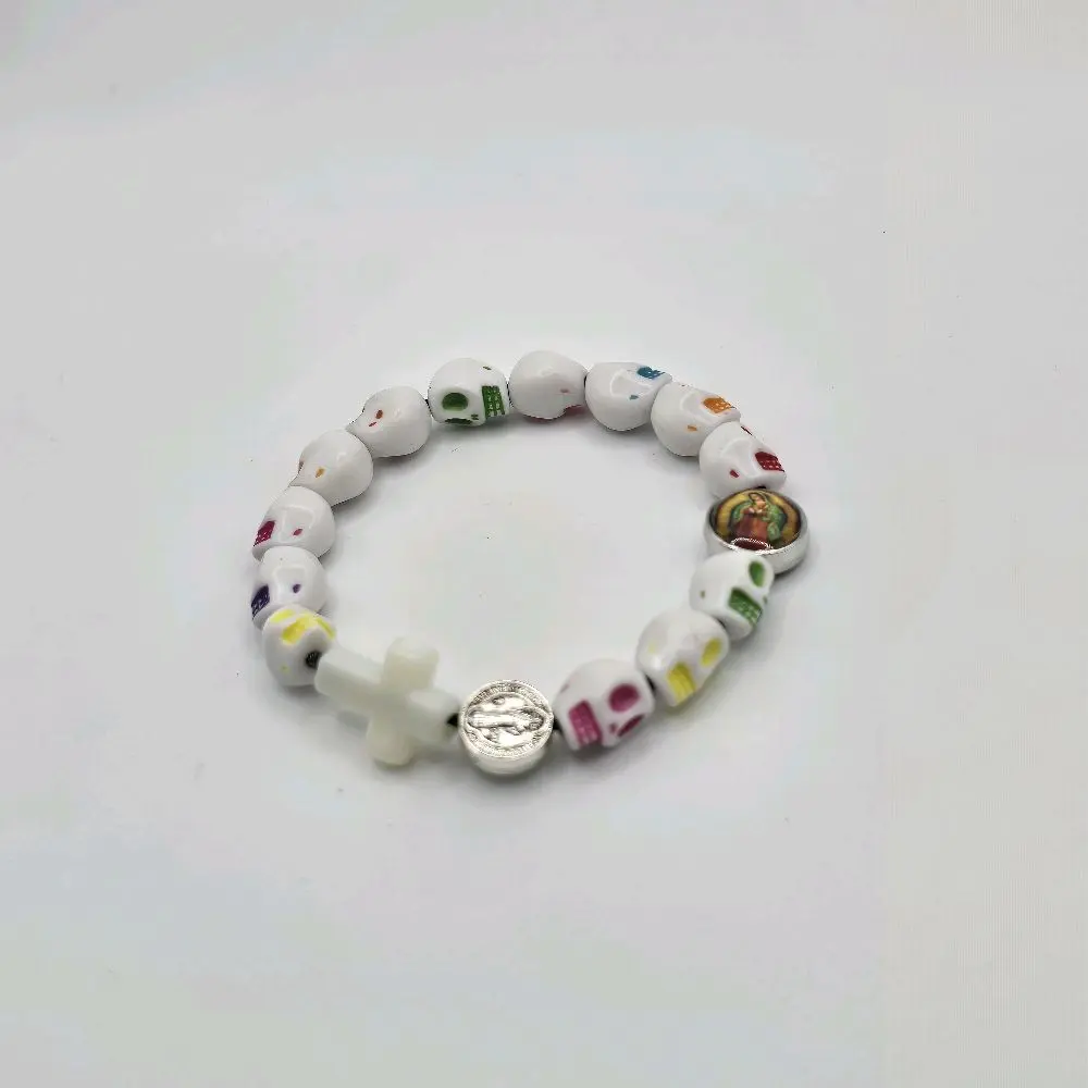 Skull Rosary Bracelet - One Decade Memento Mori (Homemade and Made