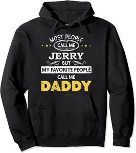 Jerry Name Gift - Daddy Pullover Hoodie - Farhadheid Shop 21B0825SC2FZ