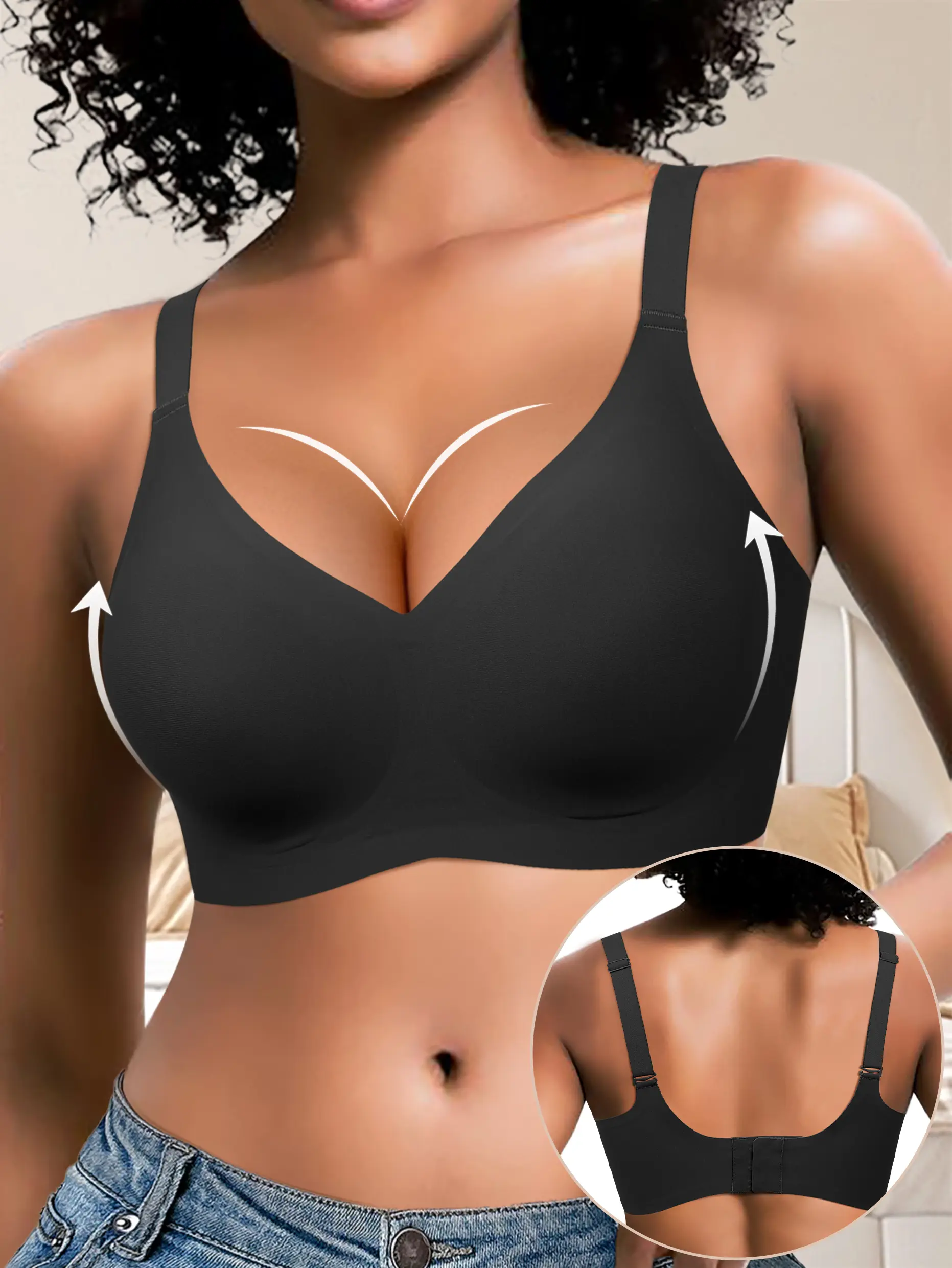 Ecomilky Women Jelly Bras Wirefree Full Coverage No Underwire Everyday Bras Comfortable Wireless Padded Tshirt Bra bralette #Gift#summer fa#Summervibesshion#Summervibes# Outdoor fun#Fun in the sun sports